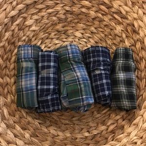 5 fruit of the loom tartan tag-free boxers s nwot